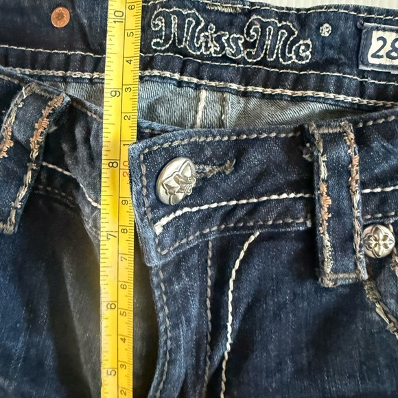 Miss Me Womens Blue Coin Pocket Medium Wash Mid-Rise Skinny Jeans Size 28 - Picture 15 of 16